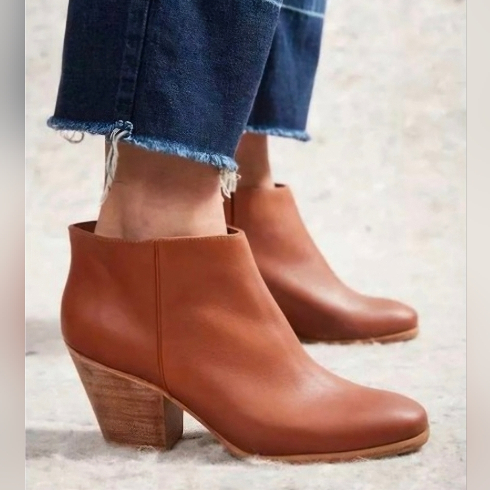 Rachel Comey Mars Booties US 5.5 Whiskey Brown Heeled Ankle Boots
